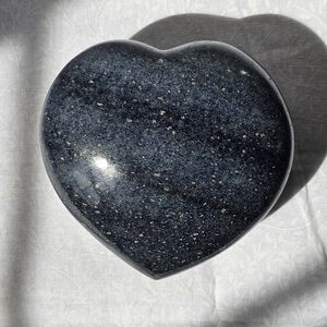 Blue Calcite Crystal Heart